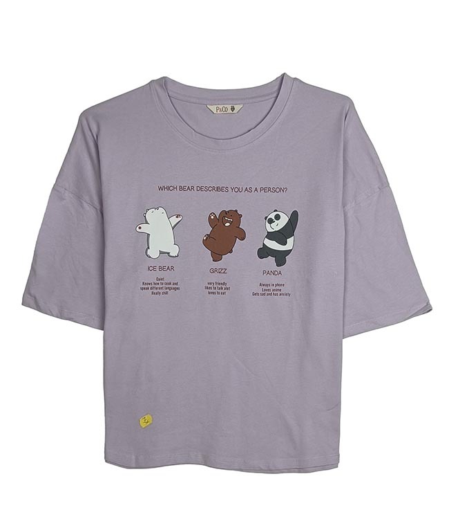 W13476 Ladies Boxy Fit Cropped Tops