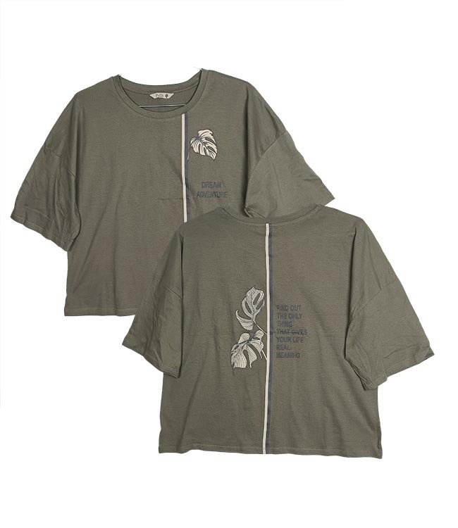 W13476 Ladies Boxy Fit Cropped Tops