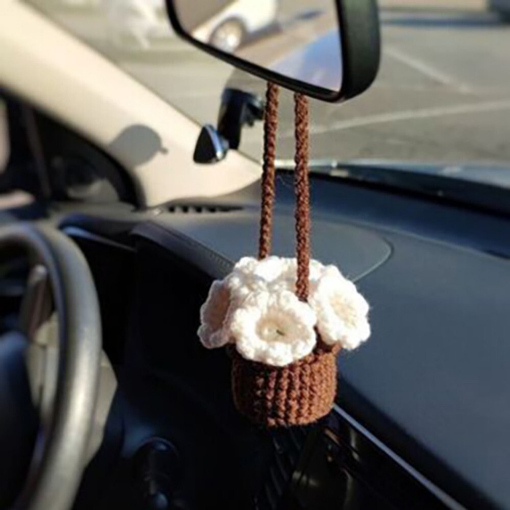Cotton Yarn Car Hanging - Color: Off White