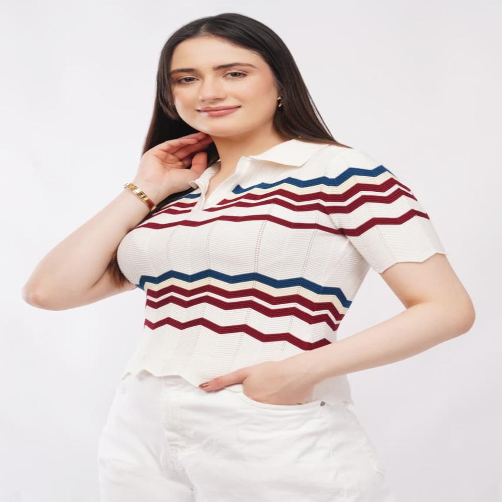 WOMEN STYLISH KNITTED CROP TOP