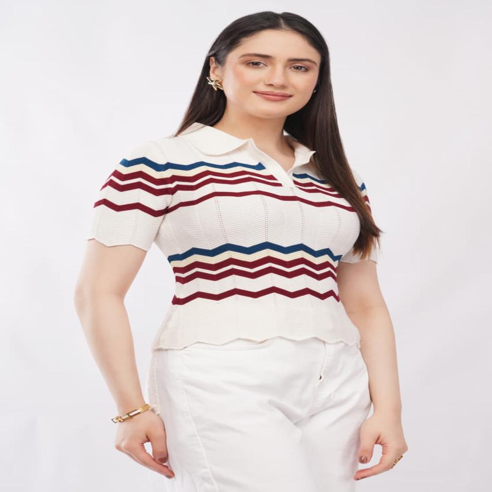 WOMEN STYLISH KNITTED CROP TOP