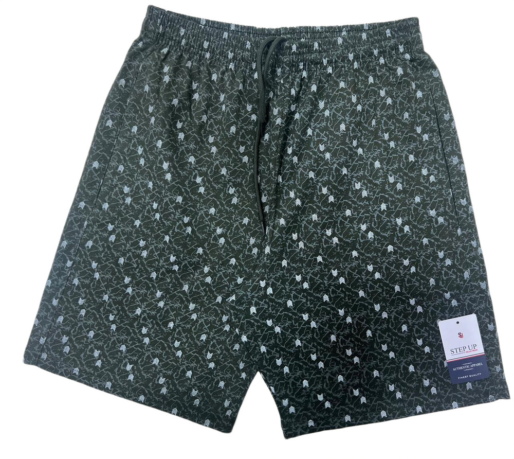 Green Color Printed Shorts