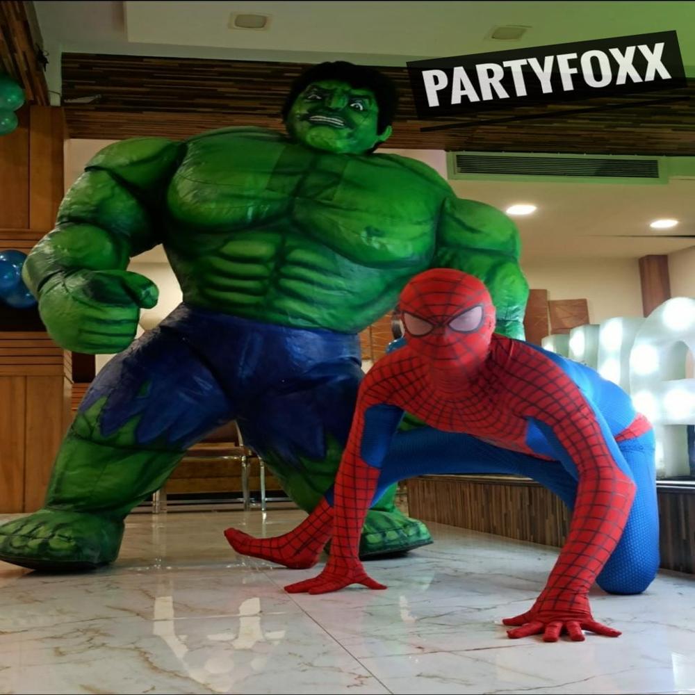 Hulk &  Spider-Man Mascots for Parties & Events