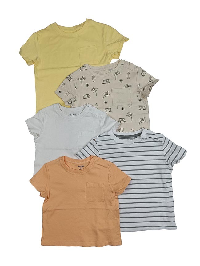 A31215 KIABI Baby Boys Crew Neck T-Shirts