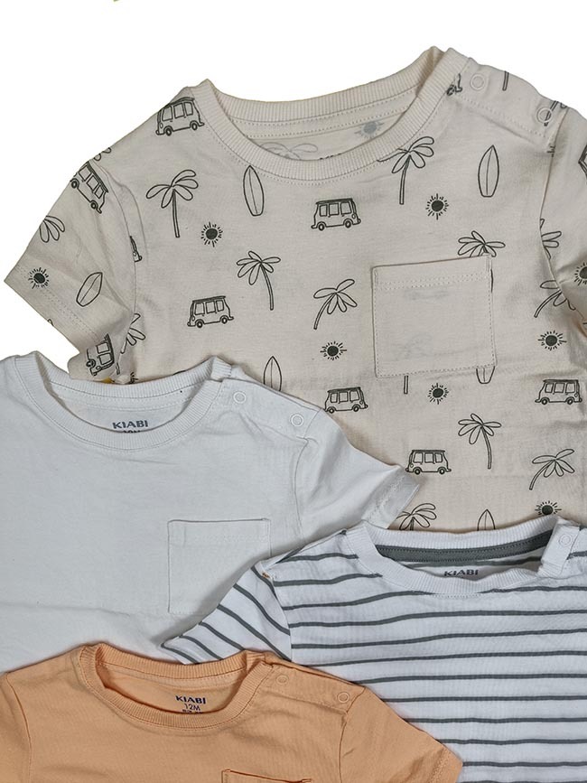 A31215 KIABI Baby Boys Crew Neck T-Shirts