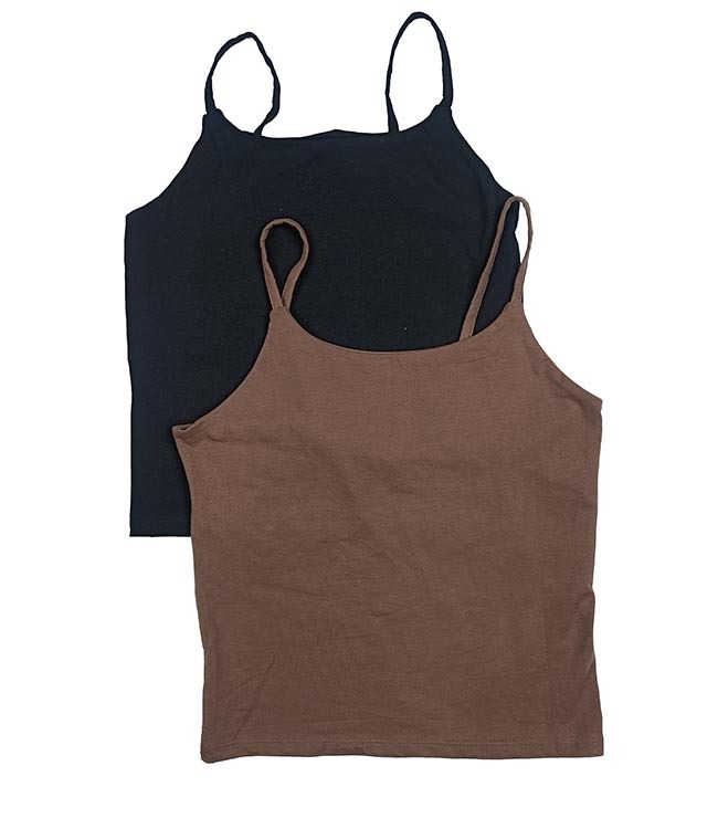 G21967 PRIMARK Girls Stretch 2pack Tank Tops
