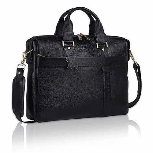 Dorper Moneyhill Black Genuine Leather Office Bag