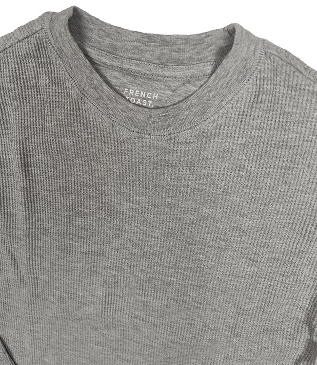 B16485 Boys Long Sleeve Waffle T-Shirt