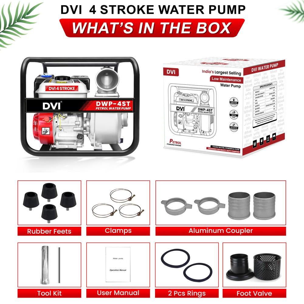 4 Inch Petrol Water Pump - Capacity: 48000 Ltr/hr