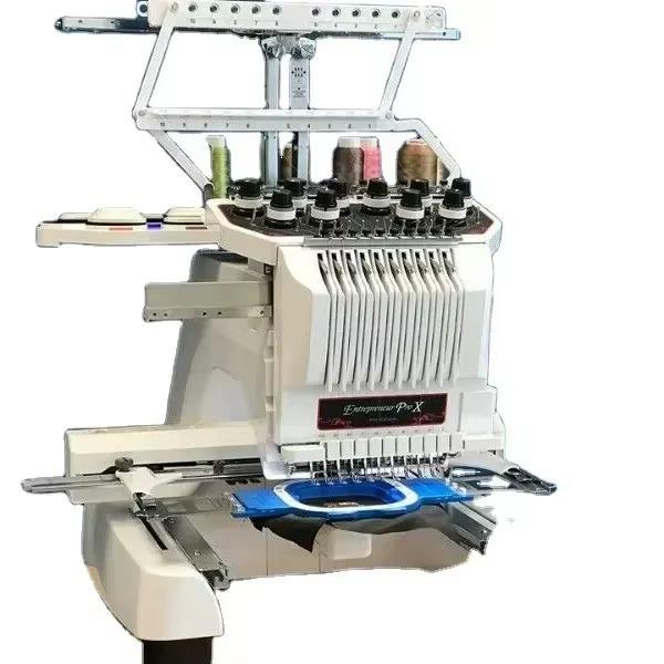 Doorstep Delivery Pr1050X 10-Needle Digital Flat Home Embroidery Machine Manual Operation New - Warranty: 12 Month
