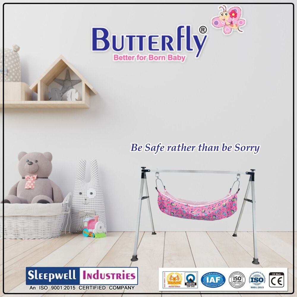 NRI Sqr SS Square Folding Baby Cradles 