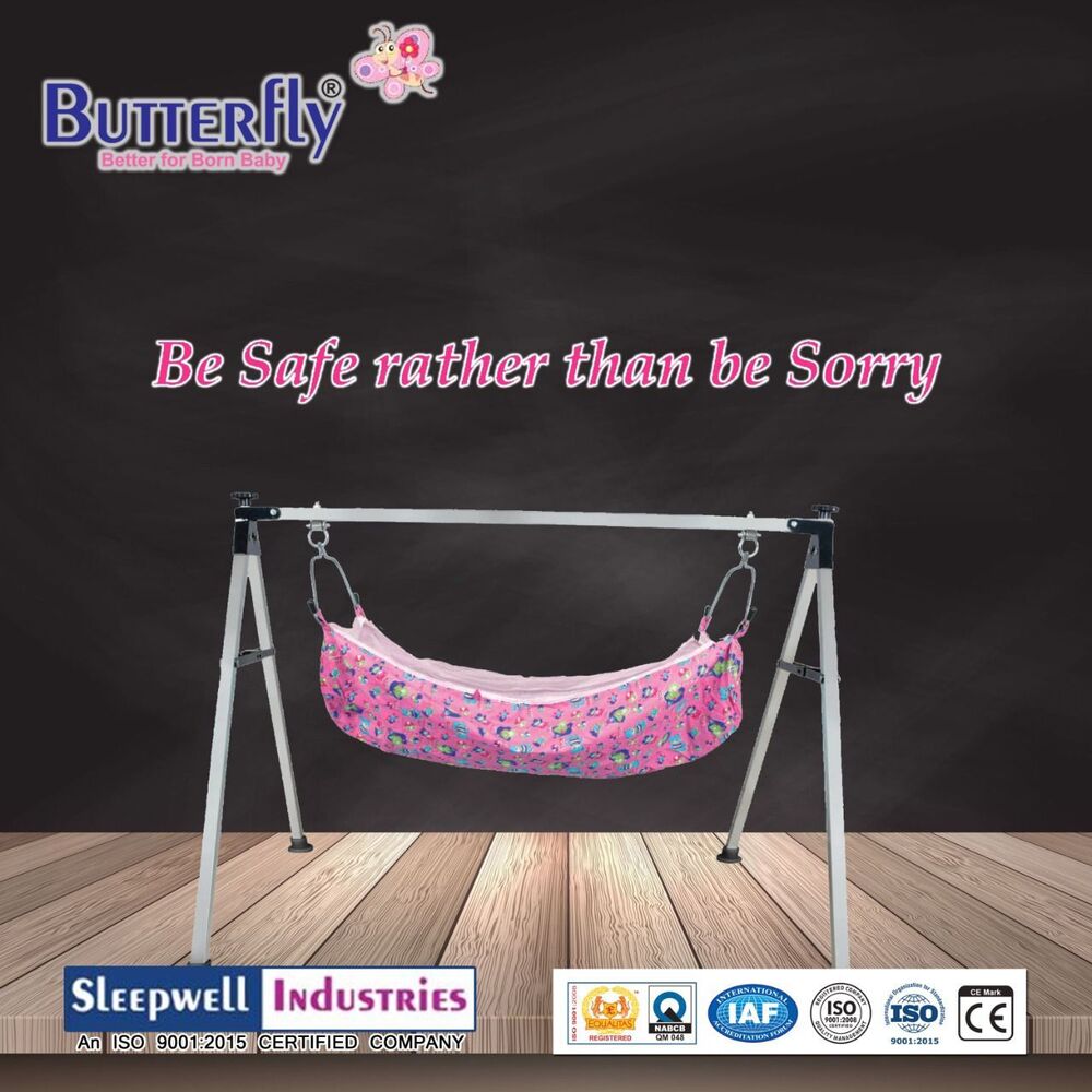 NRI Sqr SS Square Folding Baby Cradles 