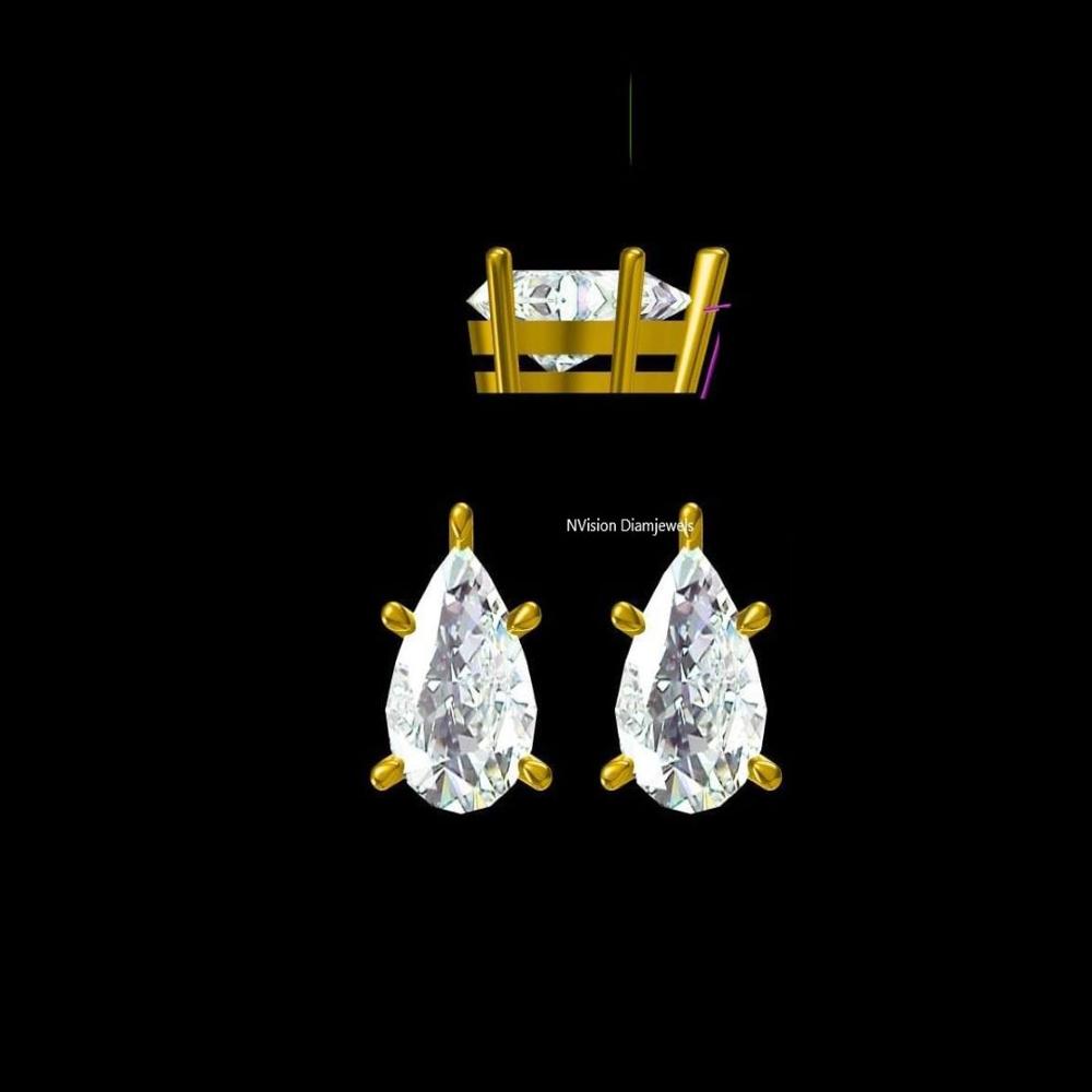 Luxury Pear-Shaped LabGrown Diamond Studs