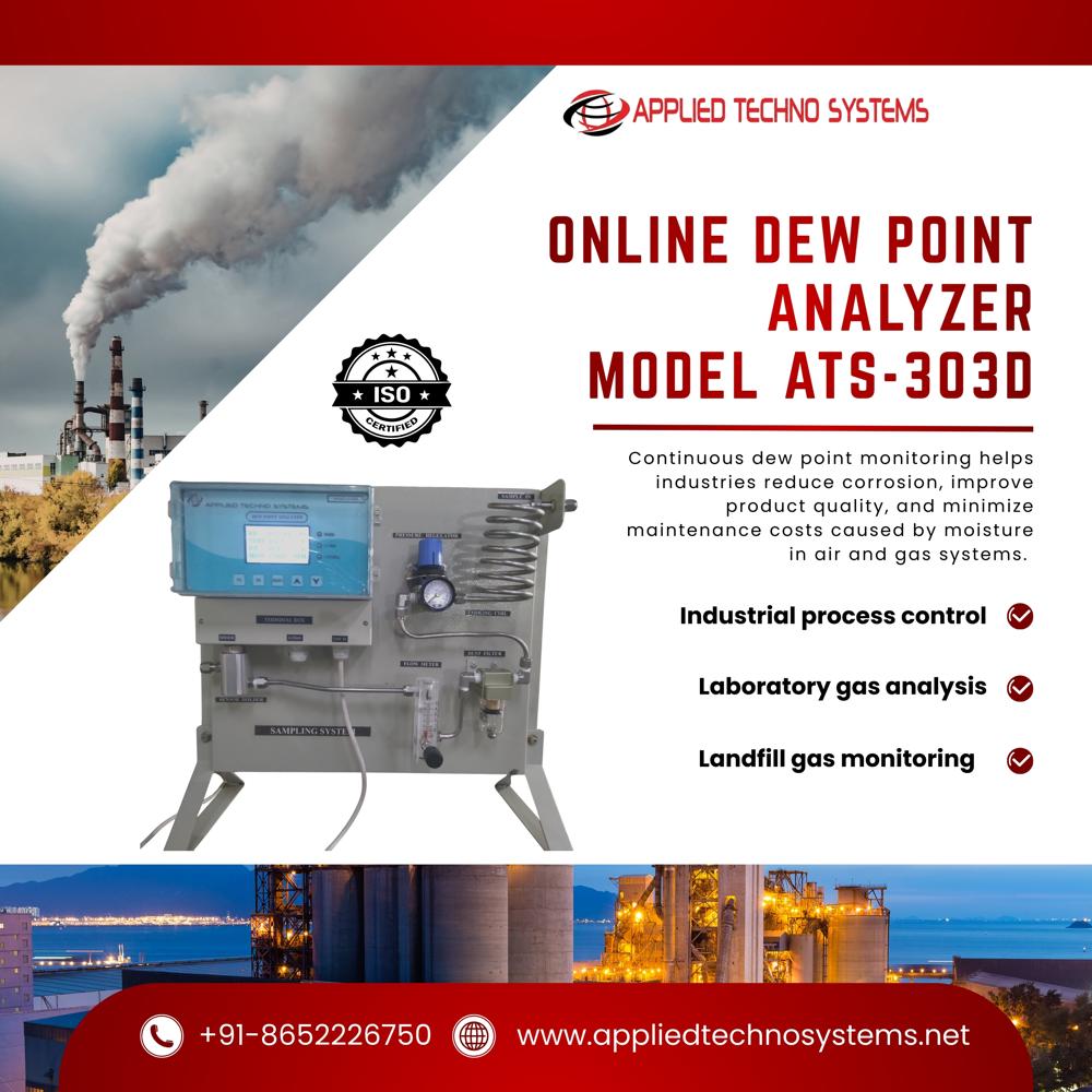 Portable Dew Point Meter Ats-301d - Battery Operated, 130 X 250 X 90 Mm, Abs Material | Accuracy +/-2%, 12kg/cm2 Gas Pressure, Usb Interface