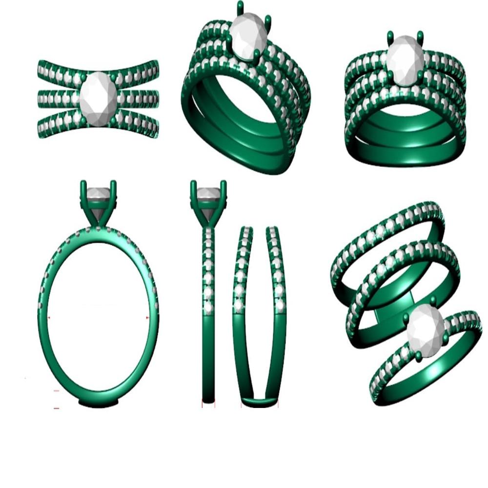 Royal Glow Two Tone Natural Diamond Solitaire Ring in 18KT Gold 