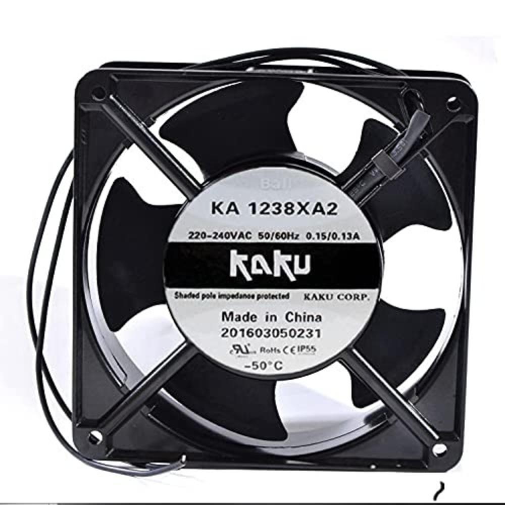 KAKU KA1238XA2 220-240V AC 0.15/0.13A 12038mm Ball Bearing 2-Wire Industrial Axial Cooling Fan
