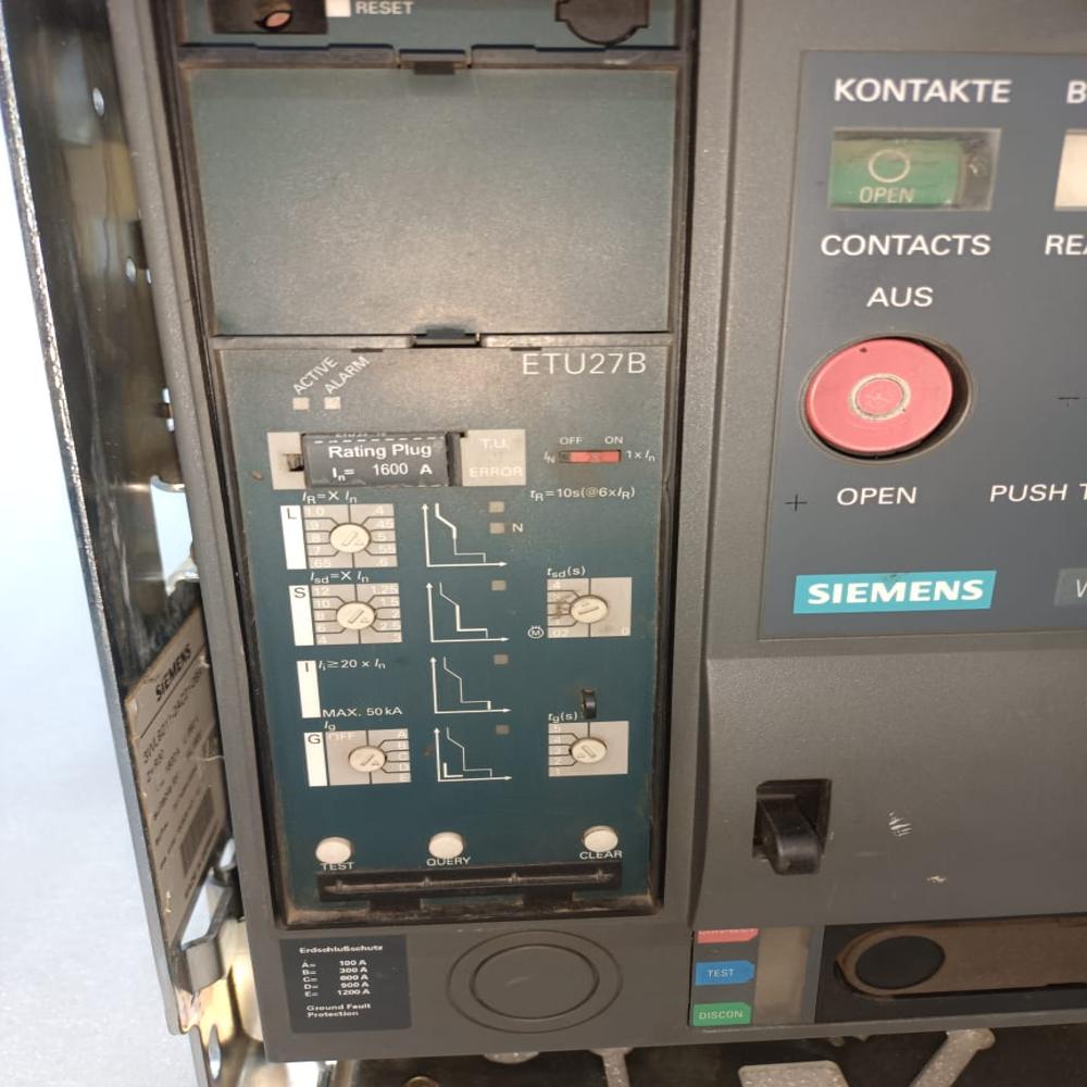 Air Circuit Breaker(ACB) Siemens 3WL1600N 220V AC