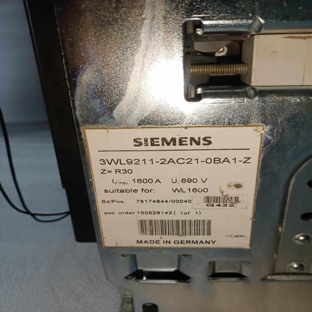Air Circuit Breaker(ACB) Siemens 3WL1600N 220V AC