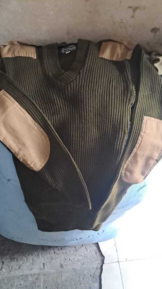 Acrylic Unisex Woolen Army And Police Sweater