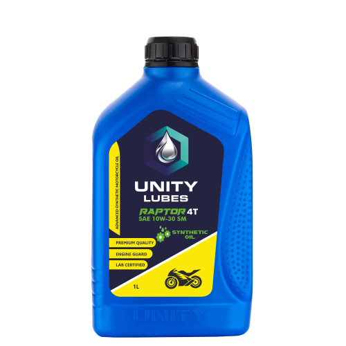 Unity Raptor 4T Sae 10W-30 Sm 1Ltr - Application: Motorcycle Engine Lubrication