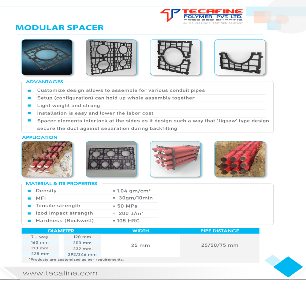 Duct Insulator Spacers - Material: Hdpe