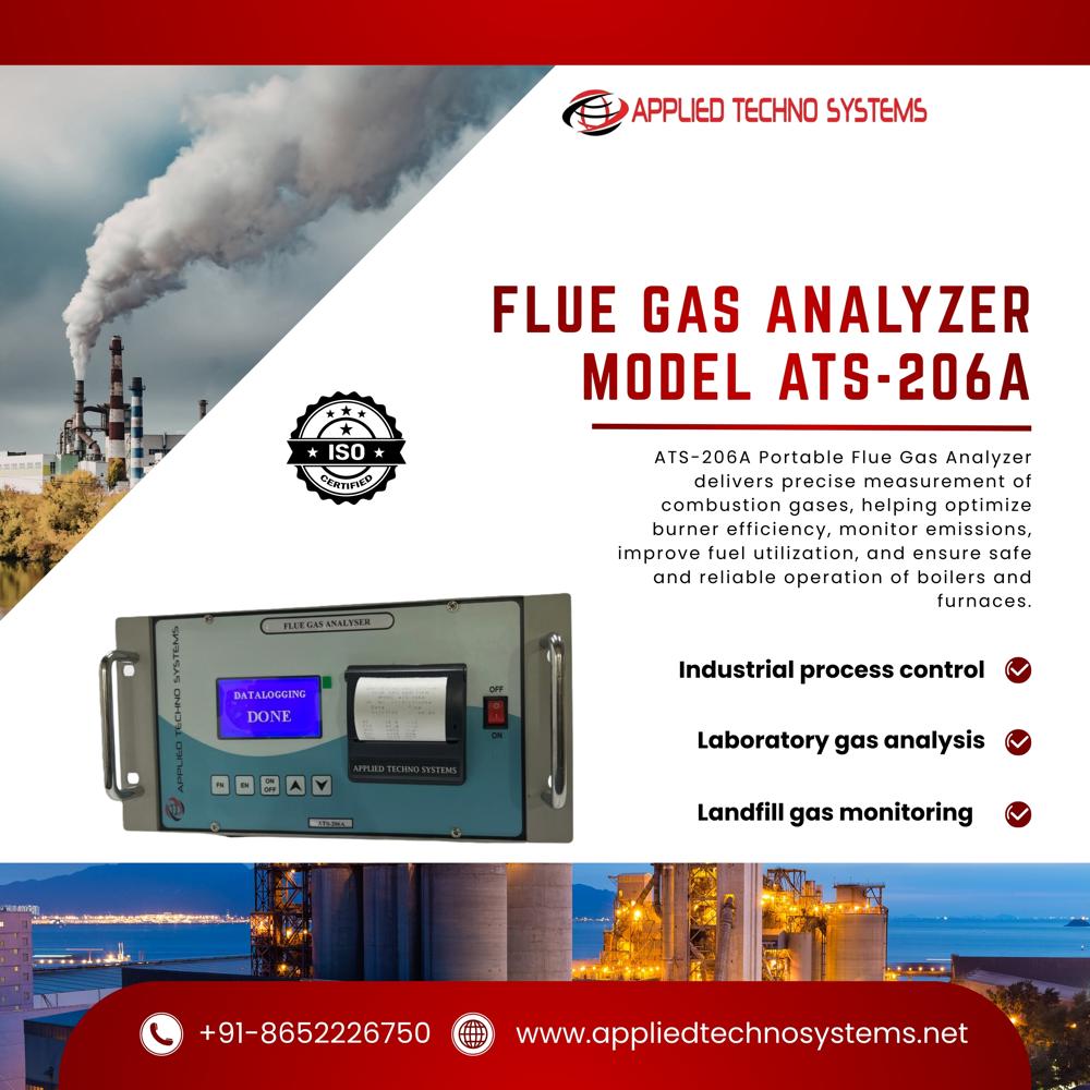 Portable flue gas analyzer with printer