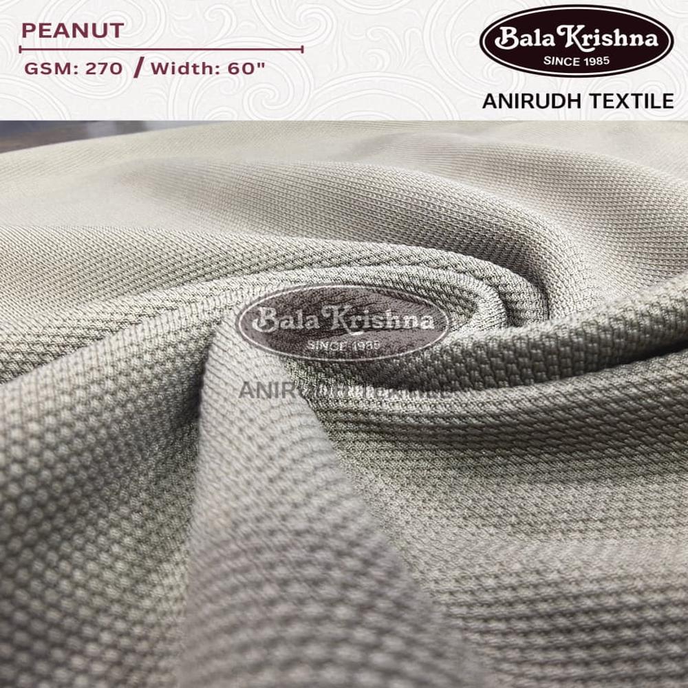 Peanut Polyester Lycra Fabric - Color: Multi Color