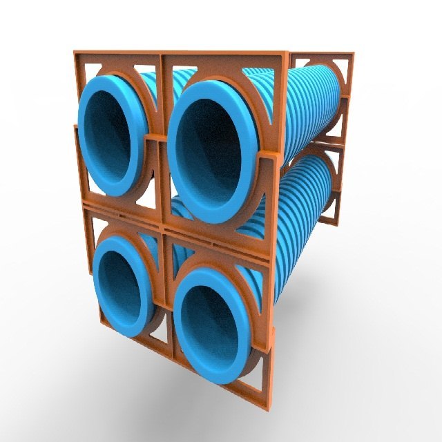 Double Wall Corrugated Pipe Spacers - Material: Hdpe