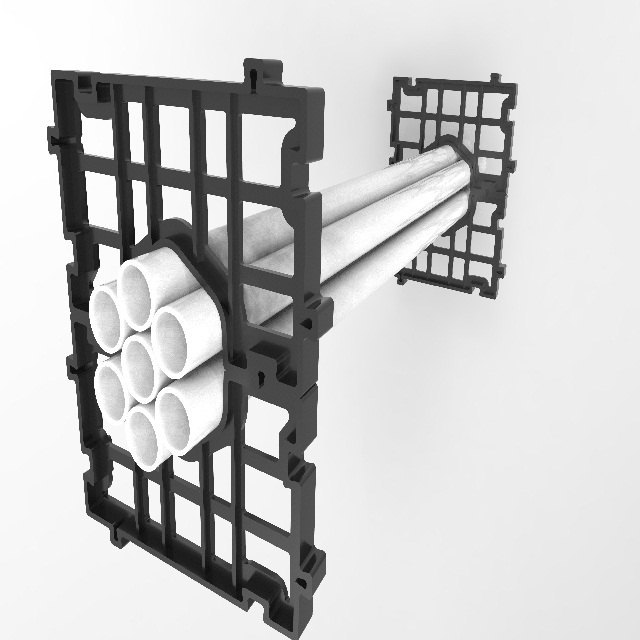 Rectangular Black Conduit Spacer
