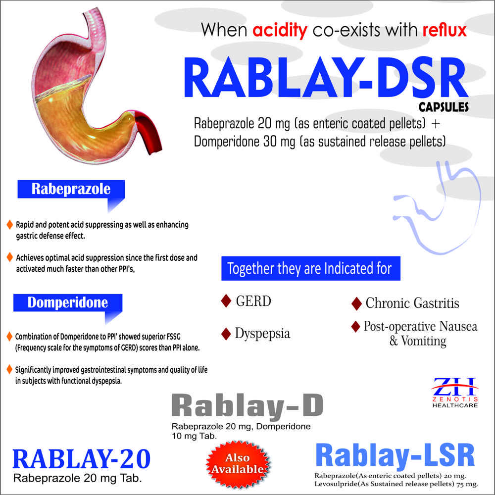 Rabeprazole & Domperidone Sustained Release Capsules General Medicines