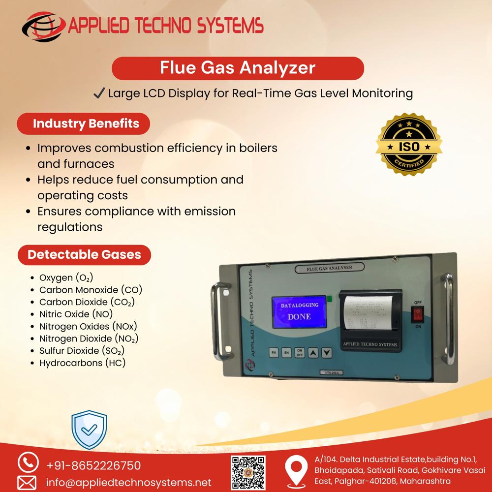 Combustion Gas Analyzer - Accuracy: +/-2 %