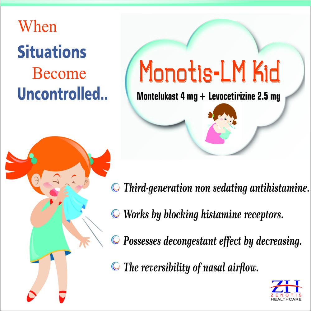 Levocetirizine And Montelukast Sodium Syrup General Medicines