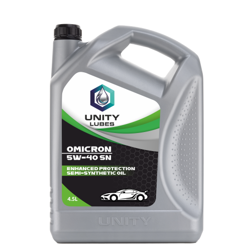 Unity Omicron 5W-40 Sn Semi 4.5Ltr - Application: Suitable For Gasoline And Diesel Engines