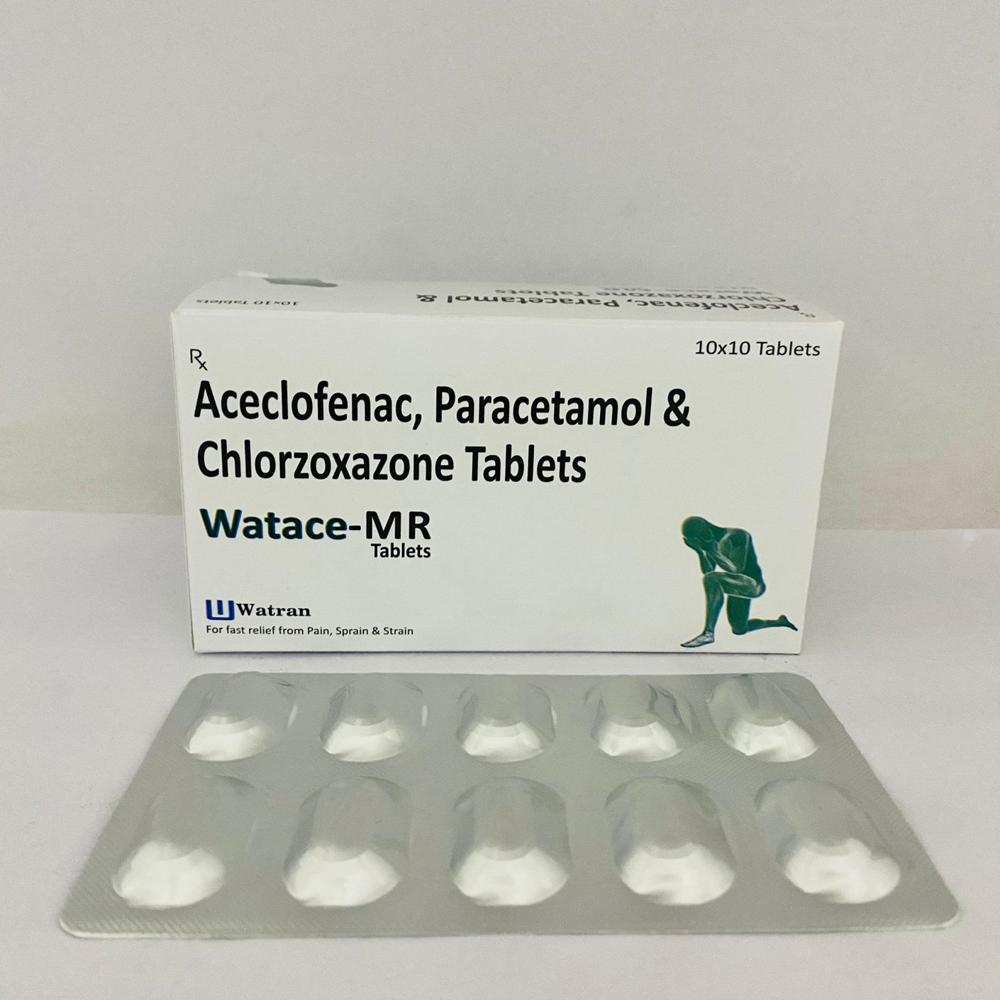  Aceclofenac 100mg + PCM 325mg + Chlorozoxazone 250mg