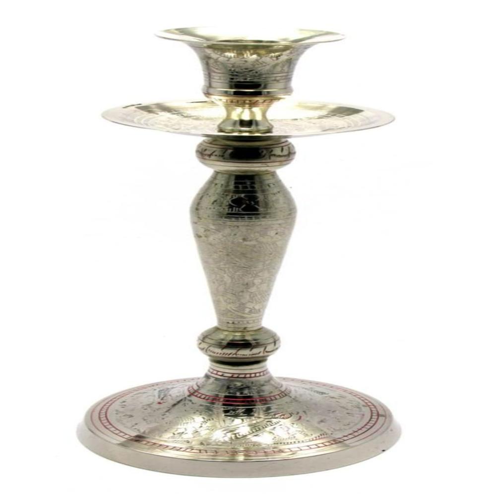 Brass Candle Stand - Color: Black