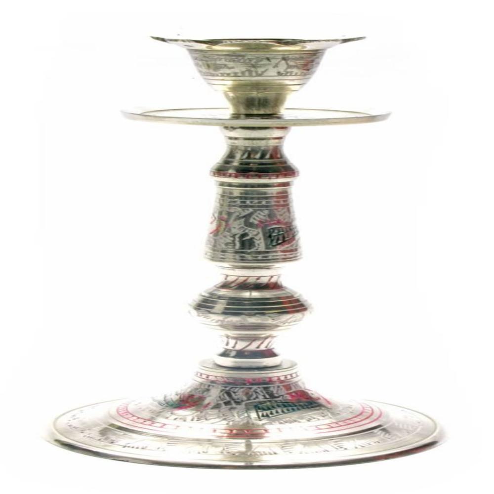 Brass Candle Stand - Color: Black