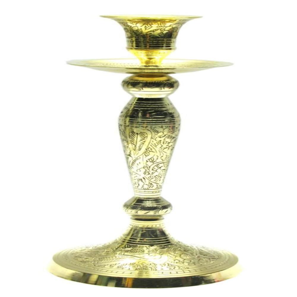 Brass Candle Stand - Color: Black