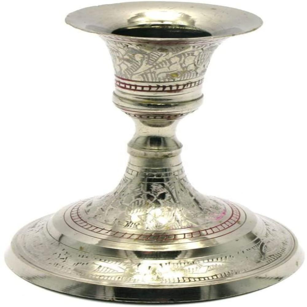 Brass Candle Stand - Color: Golden