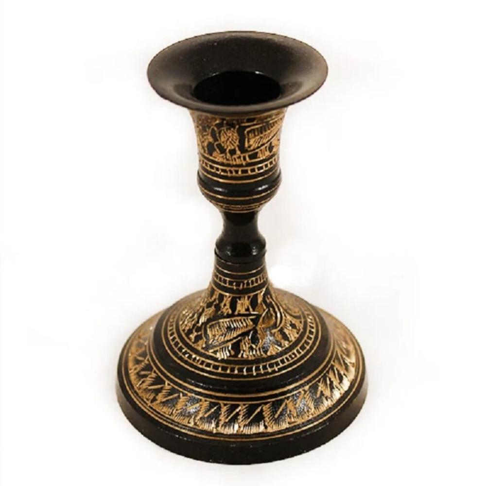 Brass Candle Stand - Color: Golden
