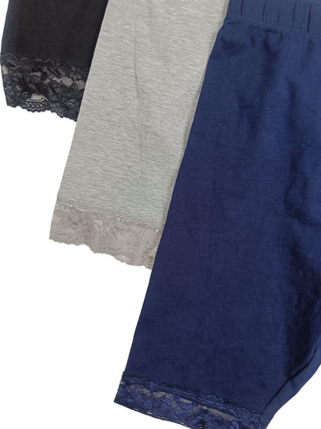 W13473 Ladies Stretch Lace Trim Cycling Shorts