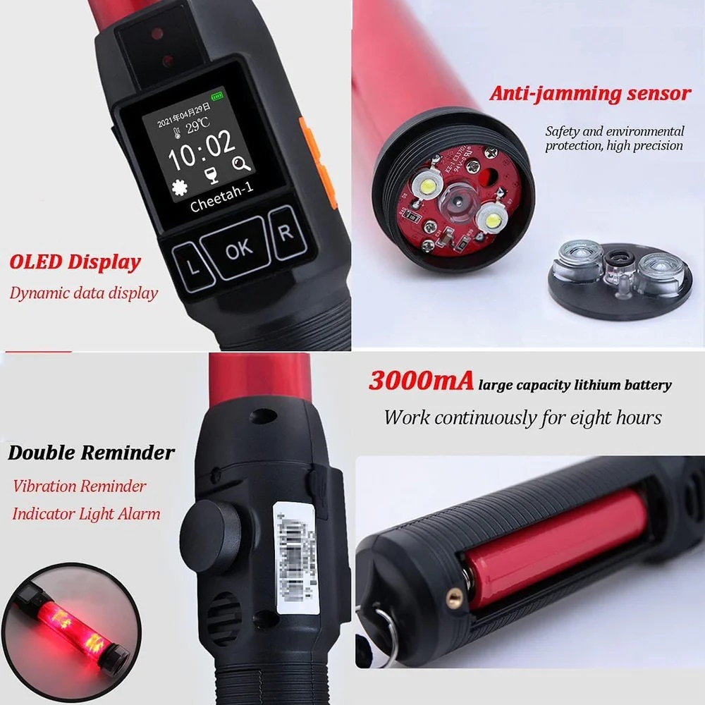 True Sense Non Contact Alcohol Breath Analyser Tester, Ms10Q / Cheetah-1 Alcohol Tester, AT-20