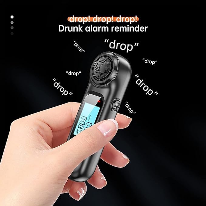 Real Instruments Alcohol Tester High Precision Breathalyzer USB Rechargeable LCD Display, AT-21