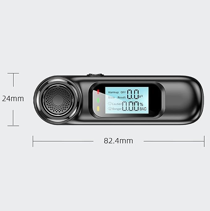 Real Instruments Alcohol Tester High Precision Breathalyzer USB Rechargeable LCD Display, AT-21