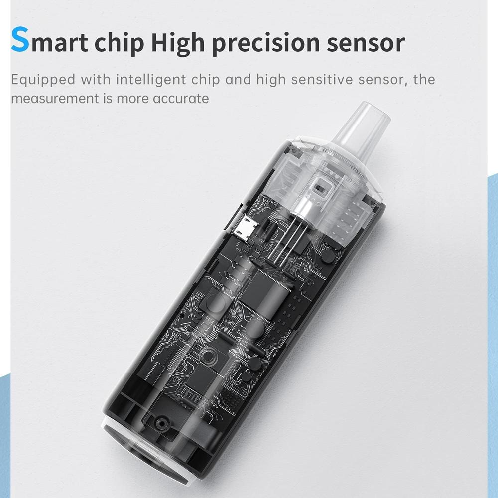 True Sense Portable Alcohol Tester Digital Display Rechargeable Breathalyzer, AT-27