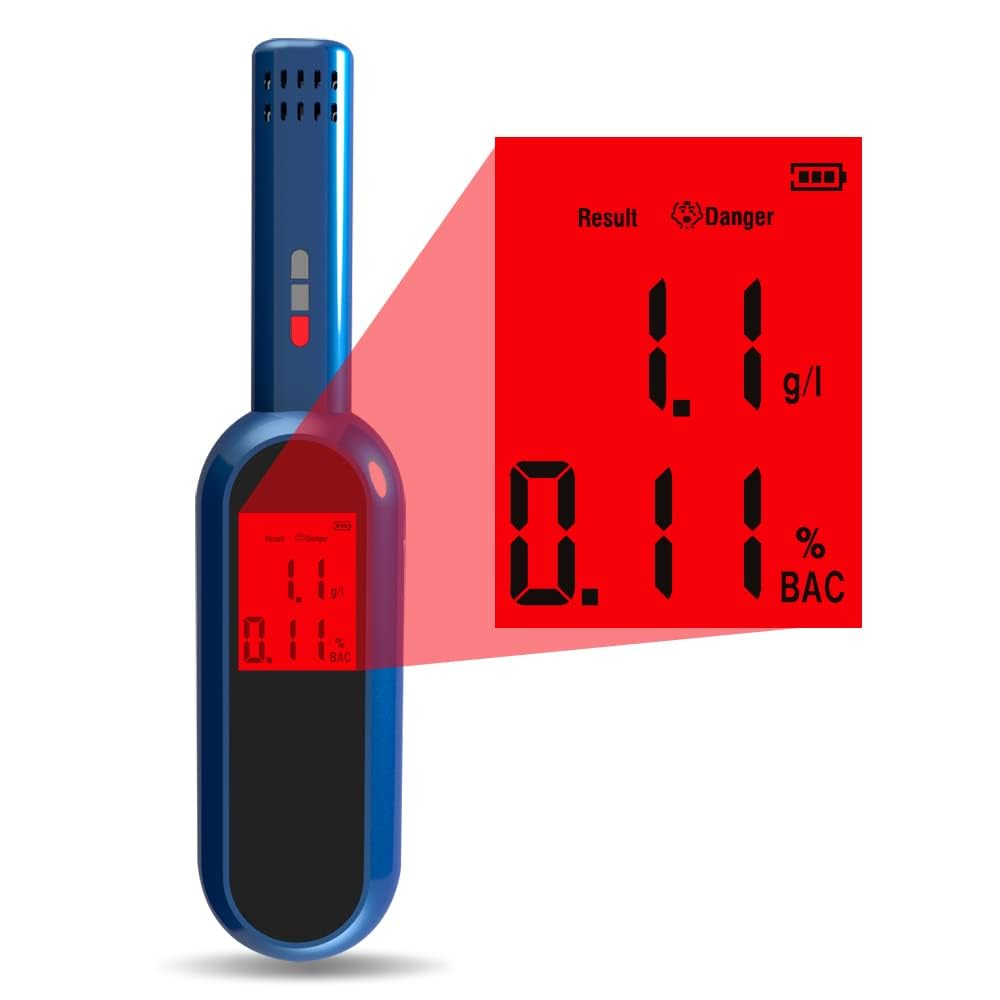 True Sense Professional Alcohol Tester Breathalyzer Digital Detector Audible Alert, AT-29