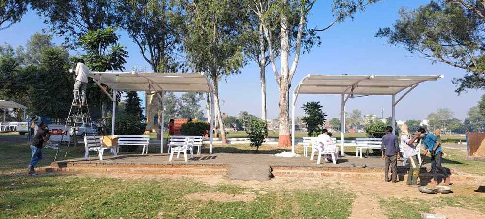 Tensile Gazebo Shed - Galvanized Steel Frame, Custom Sizes, White, UV-Stabilized Waterproof PVC Fabric | Fire Retardant, Wind Resistant Up to 100 km/h, Prefabricated, Portable