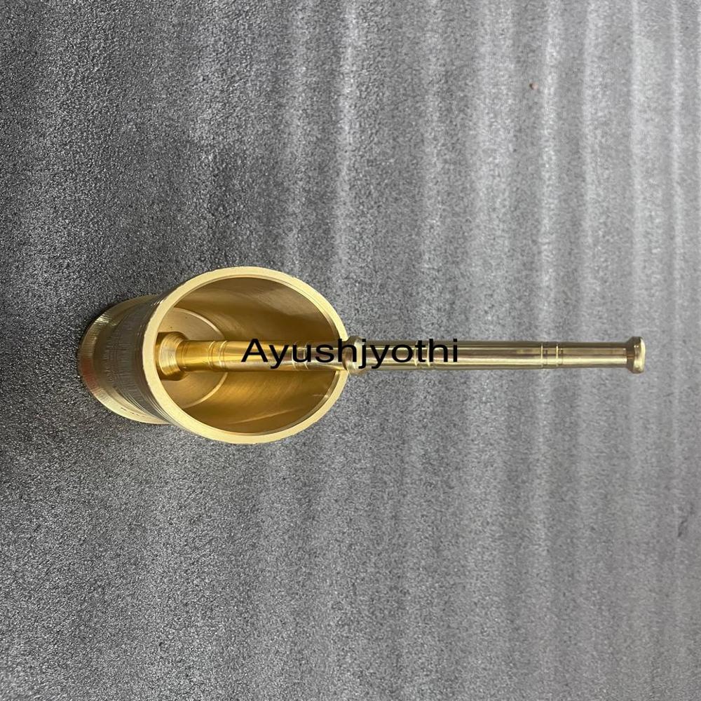 AJ113A-MORTOR AND PESTLE BRASS