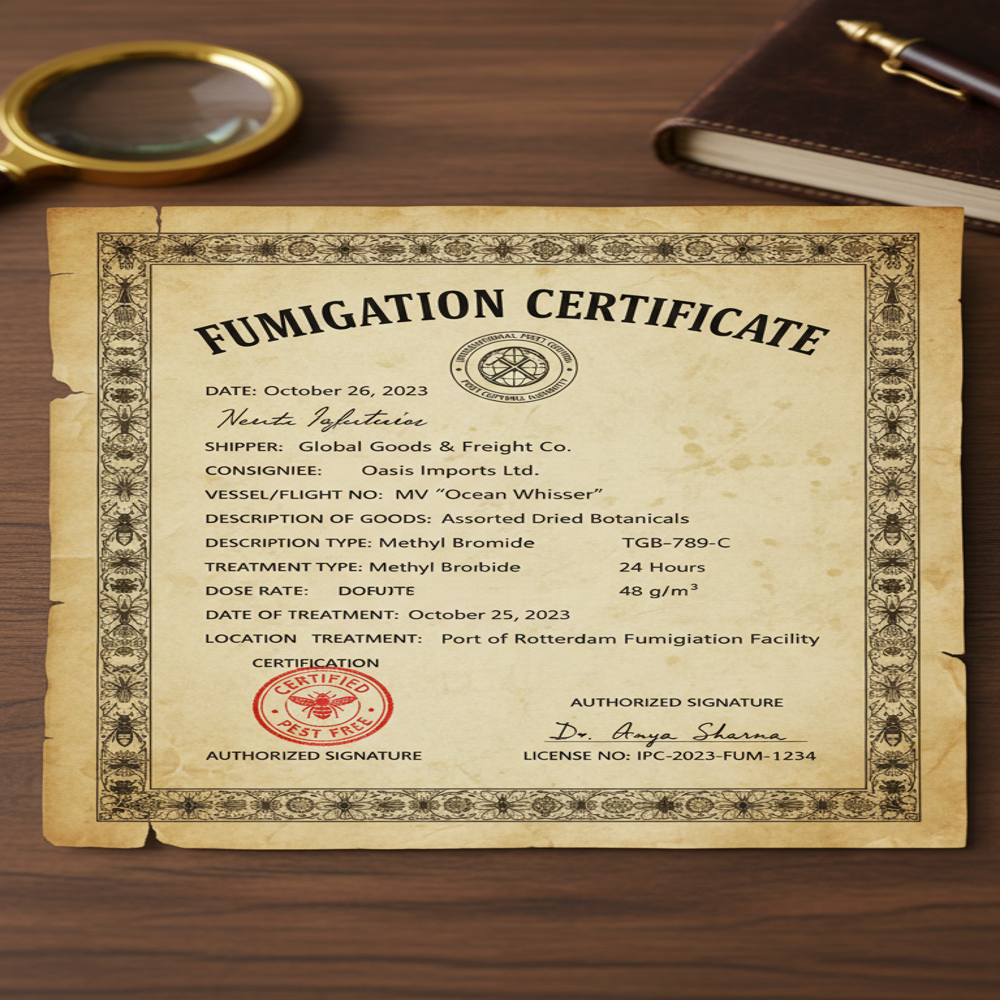 Fumigation Certificate
