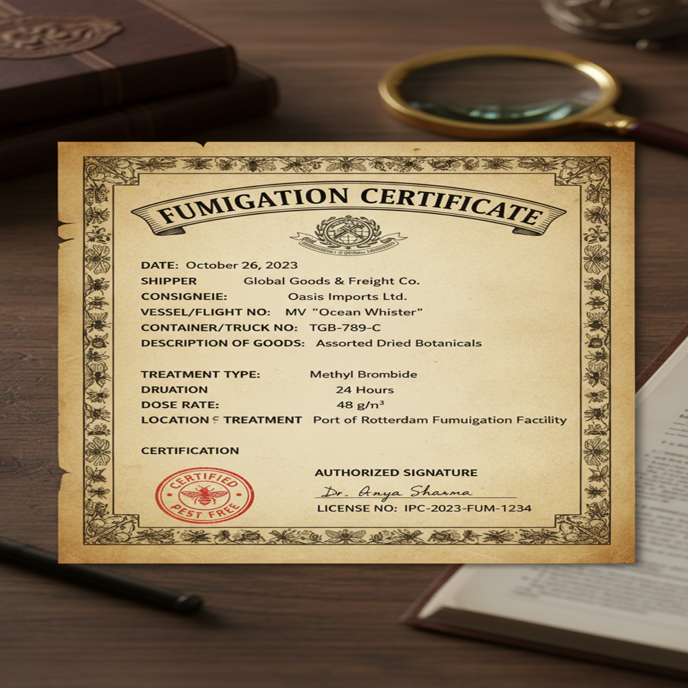 Fumigation Certificate
