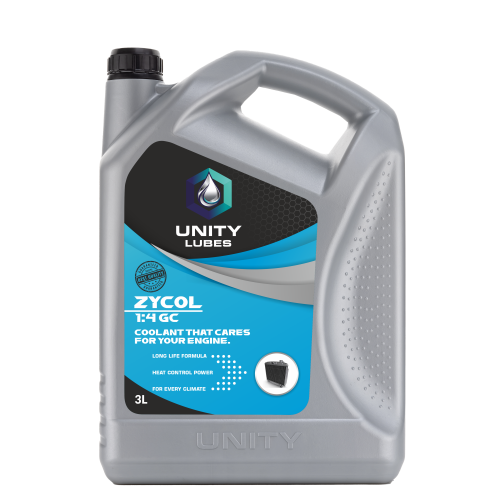 Unity Zycol Coolant 1:4Gc 3Ltr - Application: Radiator And Cooling System Protection